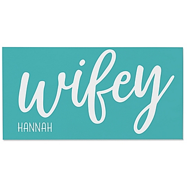 Wifey &amp; Hubby Beach Towel. View a larger version of this product image.