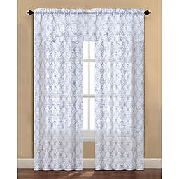 Arratez 95-Inch Rod Pocket Sheer Window Curtain Panel in Grey (Single)