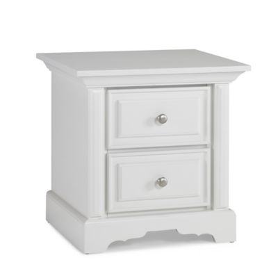 white nursery nightstand