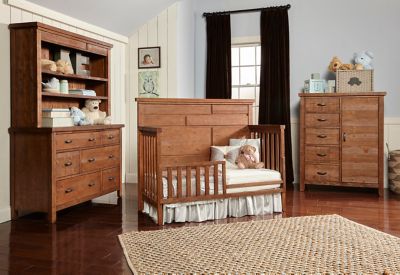 brown nursery furniture