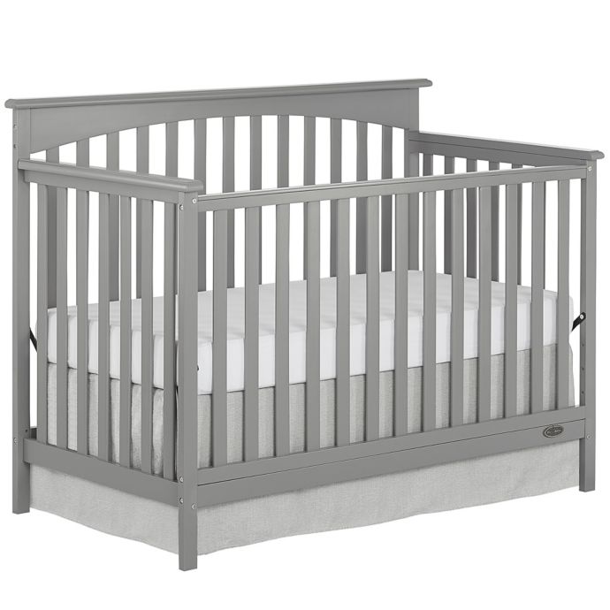 Dream On Me Davenport 5 In 1 Convertible Crib In Steel Grey Bed