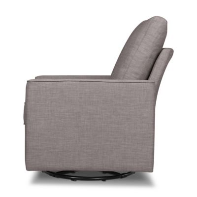 million dollar baby alden swivel glider in feather grey