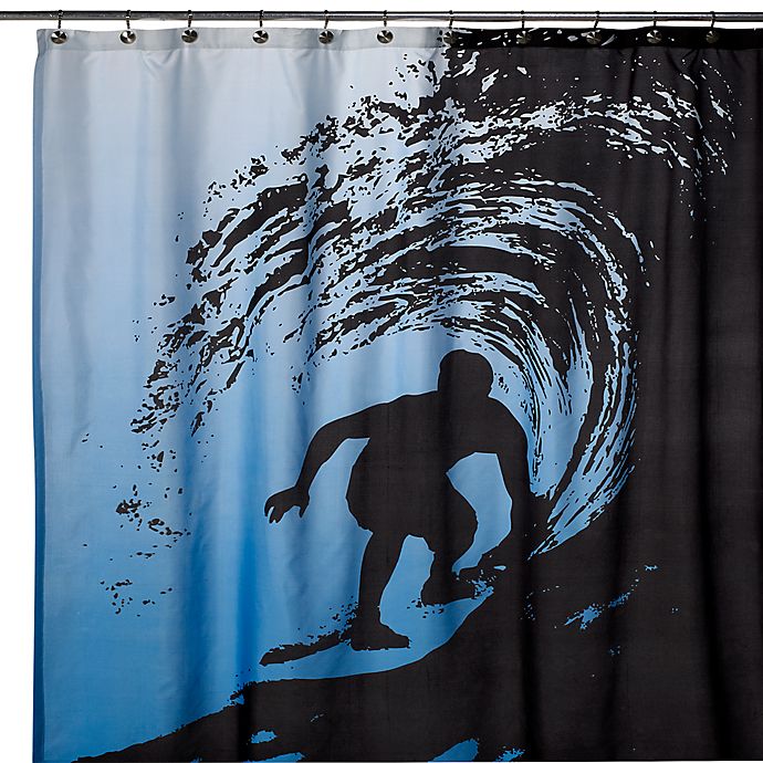Wild Surf Fabric Shower Curtain | Bed Bath & Beyond