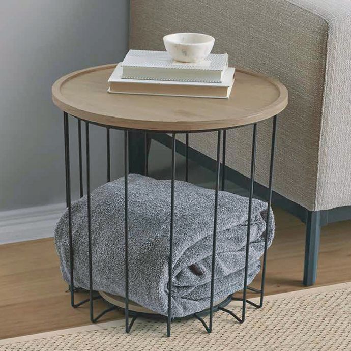 Weybridge Storage Side Table In Greige Bed Bath Beyond