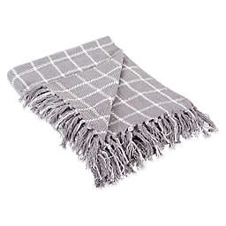 Checkered Throw Blanket in Grey