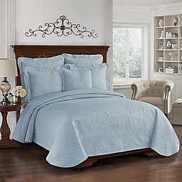 Historic Charleston Collection Matelasse King Coverlet in Blue
