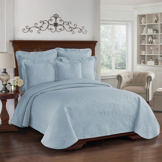 King Charles Matelasse Coverlet In Provincial Blue Bed Bath Beyond