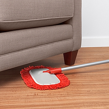 OXO Good Grips&reg; Microfiber Floor Duster in Orange. View a larger version of this product image.