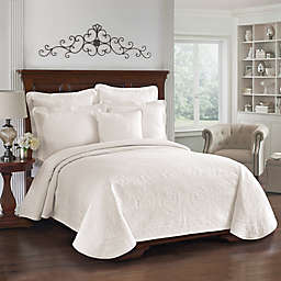 Historic Charleston Collection Matelasse King Coverlet in Ivory