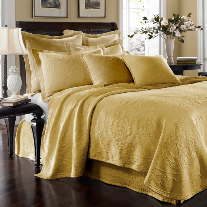 King Charles Matelasse Coverlet In Sunshine Bed Bath Beyond