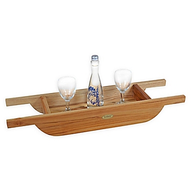 EcoDecors&reg; Teak Wood Bath Caddy. View a larger version of this product image.