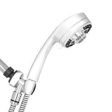 Waterpik&reg; 6-Spray Twin Turbo PowerPulse Massage Handheld Showerhead in Chrome. View a larger version of this product image.