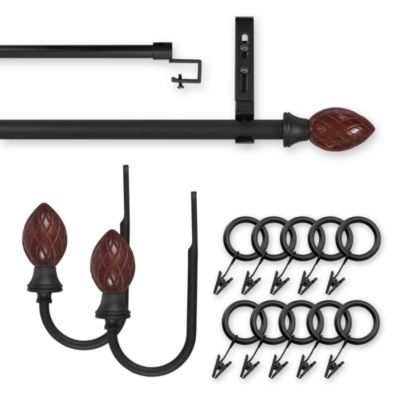 Unique Acorn Black Decorative Window Hardware Bed Bath & Beyond