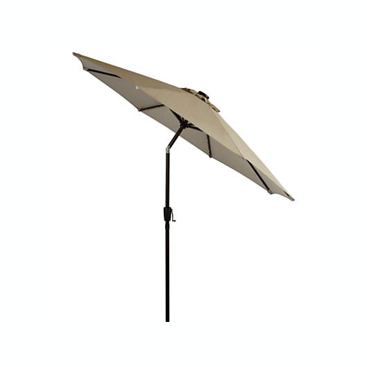 Alternate image 1 for 9-Foot Round Solar Aluminum Patio Umbrella
