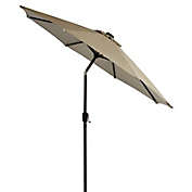 9-Foot Round Solar Aluminum Patio Umbrella