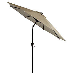 Destination Summer 9-Foot Round Solar Aluminum Patio Umbrella in Chino