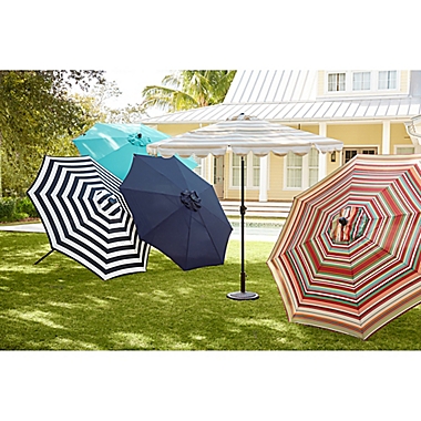 9-Foot Round Solar Aluminum Patio Umbrella. View a larger version of this product image.
