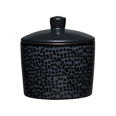 Noritake&reg; Black on Black Snow Sugar Bowl. View a larger version of this product image.