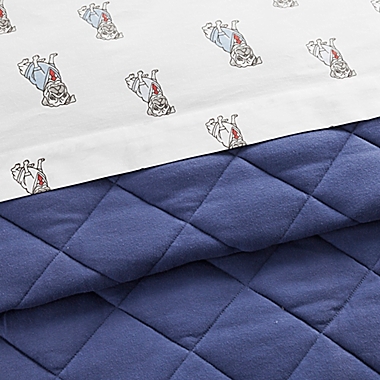 Henry 2-Piece Twin Quilt Set in Navy/Red. View a larger version of this product image.