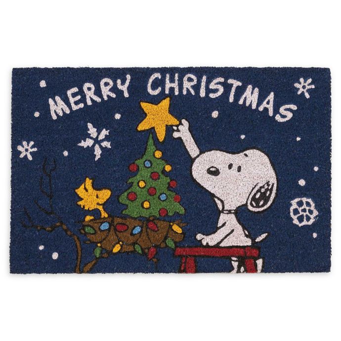 Nourison Peanuts Snoopy And Woodstock Merry Christmas 1 5 X 2 3