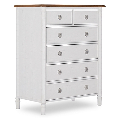 evolur&trade; Julienne 6-Drawer Chest in Brushed White. View a larger version of this product image.