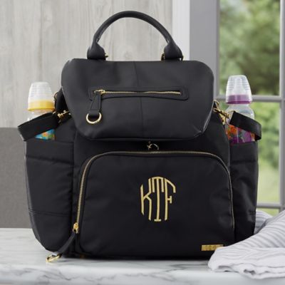 SKIP*HOP® Chelsea Downtown Chic Personalized Backpack Diaper Bag in Black | buybuy BABY