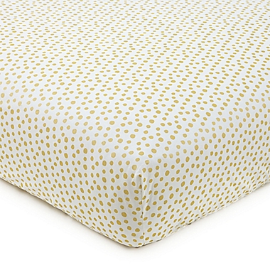 Levtex Baby&reg; Charlotte Fitted Crib Sheet in Gold. View a larger version of this product image.