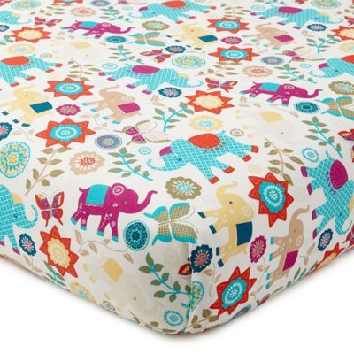 elephant fitted crib sheet
