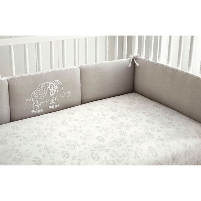 Levtex Baby Baby Ely 4 Piece Crib Bumper Set In Grey Buybuy Baby