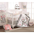 Alternate image 0 for Levtex Baby&reg; Night Owl 5-Piece Crib Bedding Set in Pink/Grey
