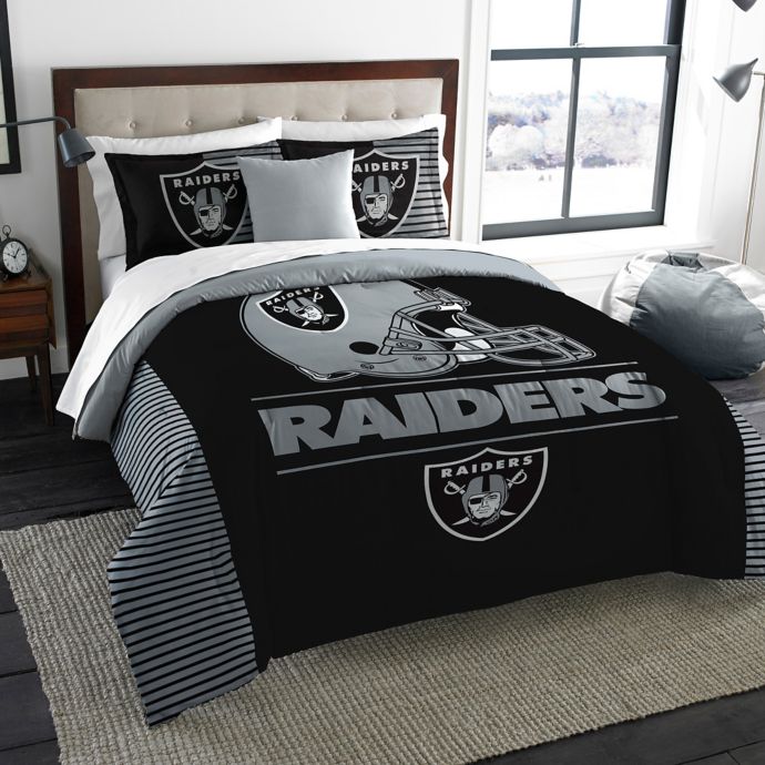Nfl Oakland Raiders Draft Comforter Set Bed Bath Beyond