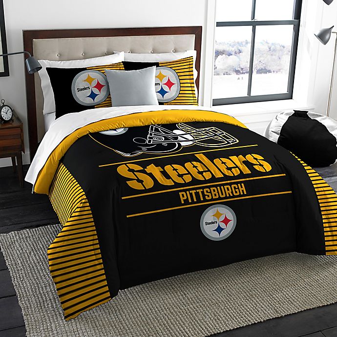 Nfl Pittsburgh Steelers Draft Comforter, Queen Bed Sheet And Comforter Sets