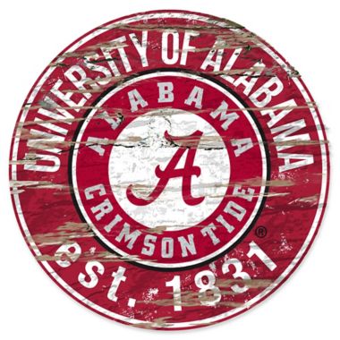 University of Alabama 24-Inch Round Distressed Sign | Bed Bath & Beyond