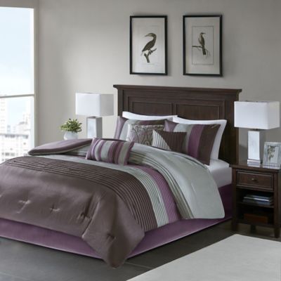 Amherst Plum 7-Piece Comforter Set | Bed Bath & Beyond