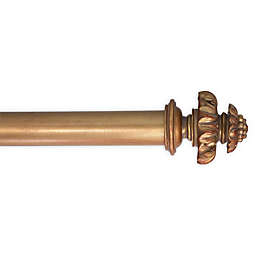 Classic Home Royal Fancy 48-Inch Wood Curtain Rod in Gold
