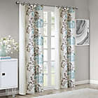 Alternate image 1 for Madison Park&trade; Anaya Cotton 63-Inch Grommet Top Window Curtain Panel in Blue/Brown (Single)