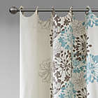 Alternate image 3 for Madison Park&trade; Anaya Cotton 63-Inch Grommet Top Window Curtain Panel in Blue/Brown (Single)