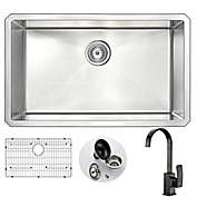 Anzzi 30-Inch Undermount Single Bowl Kitchen Sink with Faucet