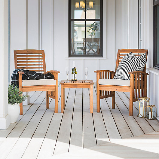 Alternate image 1 for Forest Gate Arvada 3-Piece Acacia Wood Outdoor Chat Set