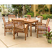 Forest Gate Arvada 7-Piece Acacia Wood Outdoor Dining Set in Brown