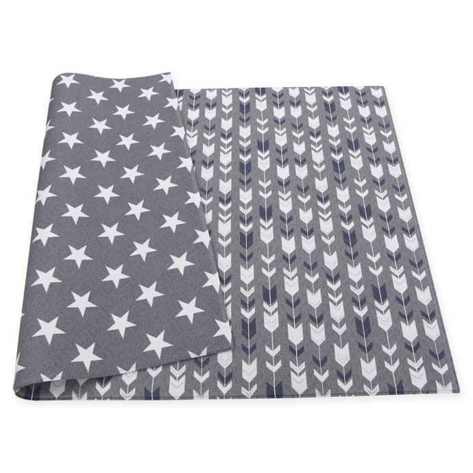 Baby Care Reversible Arrows And Stars Playmat In Grey Bed Bath Beyond