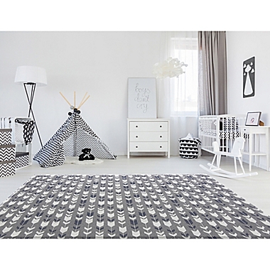 BABY CARE&trade; Reversible Arrows and Stars Playmat in Grey. View a larger version of this product image.