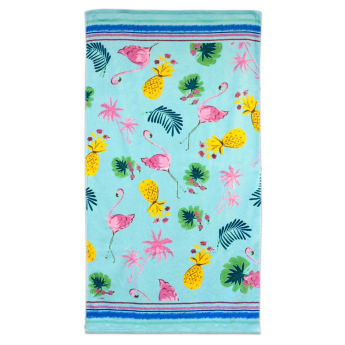Dena™ Home Flamingo Toss Beach Towel | Bed Bath & Beyond