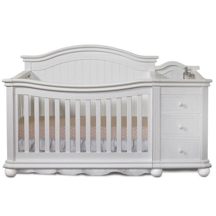 Sorelle Vista Elite 4 In 1 Convertible Crib And Changer In White