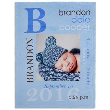 All About Baby Boy Fleece Photo Blanket. View a larger version of this product image.