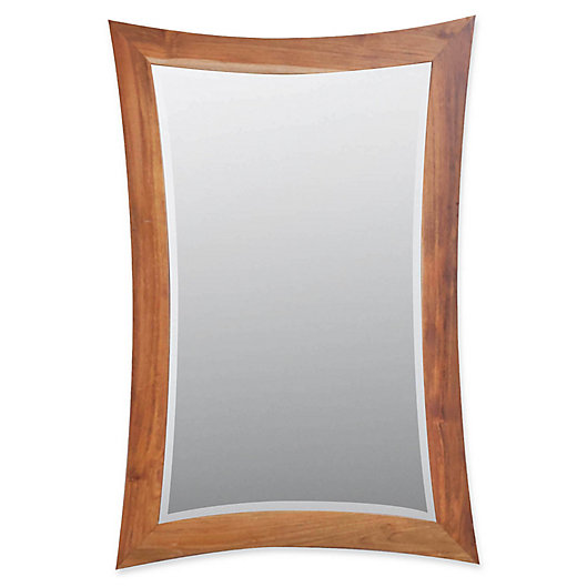 Alternate image 1 for EcoDecors® Curvature Teak Wall Mirrors