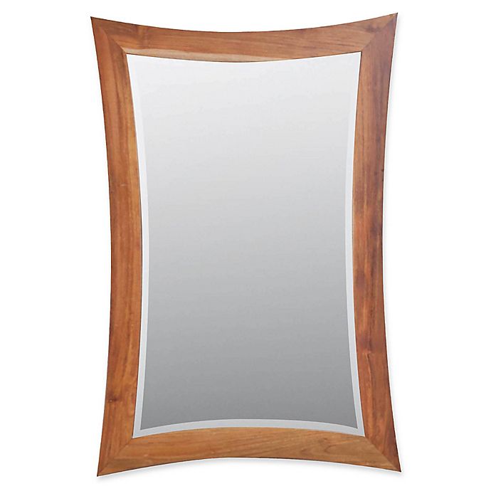 Alternate image 1 for EcoDecors® Curvature Teak Wall Mirror Collection