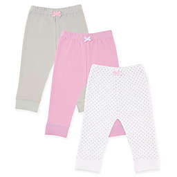 Luvable Friends® 3-Pack Tapered Ankle Pants in Pink/Grey