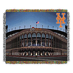 MLB New York Mets Home Stadium Woven Tapestry Throw Blanket