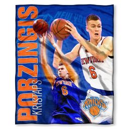 NBA New York Knicks Kristaps Porzingis Throw Blanket